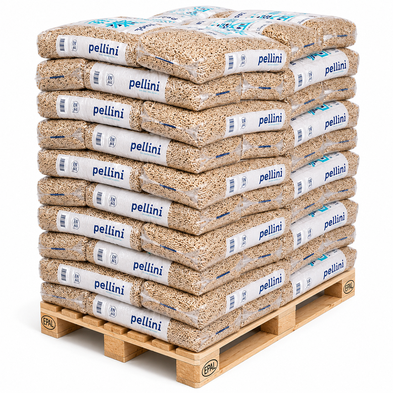 PELLINI wood pellets 6mm ENplusA1, 66 x 15kg pallet