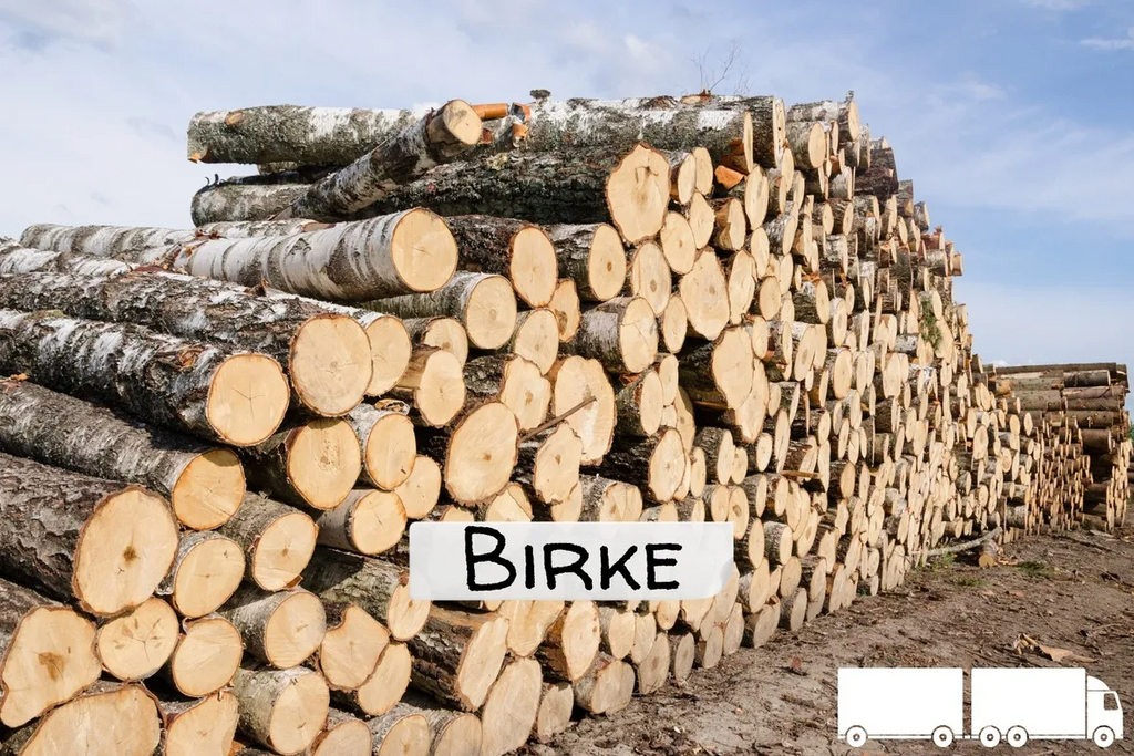 birch logs – truckload flexibel (20 RM or 40 RM)