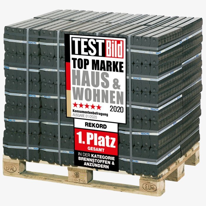 REKORD lignite briquettes as a pallet (40 x 25 kg)
