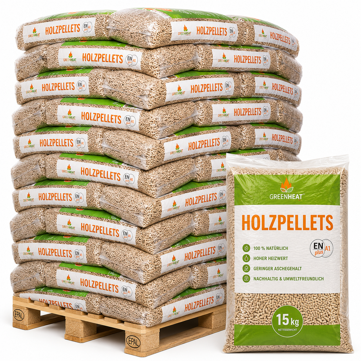 Saxoniapellets 6mm ENplusA1, 66 x 15kg pallet