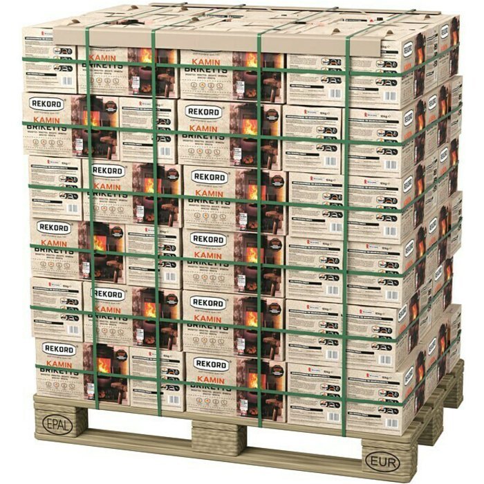 REKORD lignite briquettes bagged pallet (90 x 10 kg)