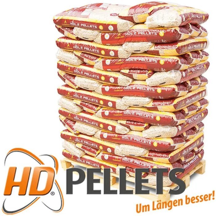 THÜRINGER HD wood pellets 6mm ENplusA1, 65 x 15kg pallet