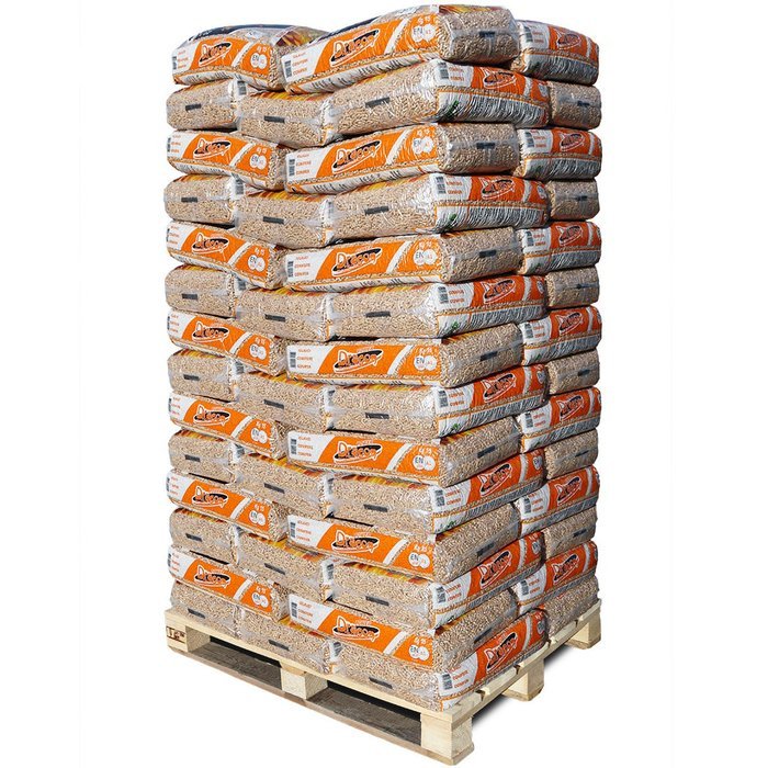 DRAGON wood pellets 6mm ENplusA1, 65 x 15kg pallet