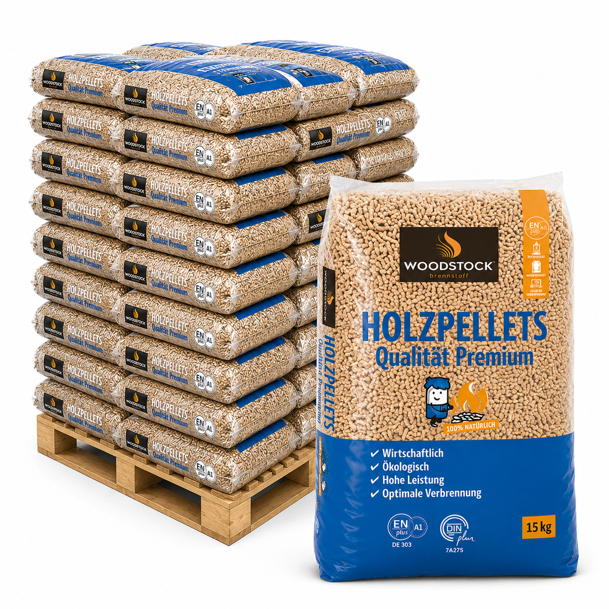 3 pallets pellets from WOODSTOCK