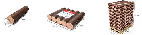 Spark beech-Kaminbriquettes rand 960 kg on a pallet – Bild 5