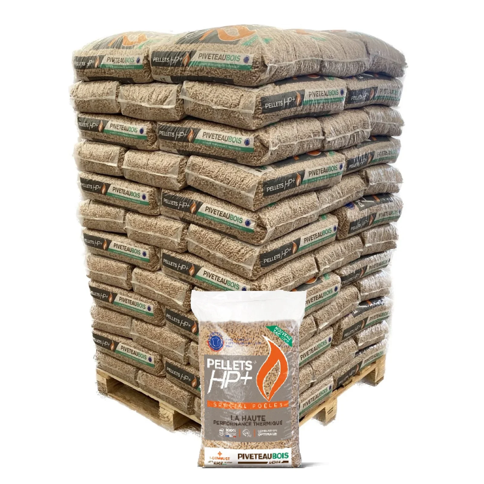 wood pellets HP+ Wood Piveteau – 72 bags à 15 kg