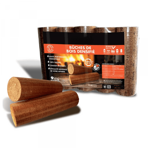 pallet with wood briquettes, 104 packs