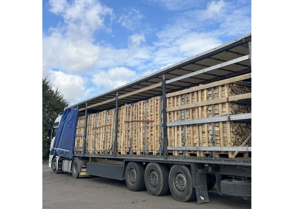 firewood truckload hornbeam beech 22 pallets ( 44 RM ) 25 / 33cm
