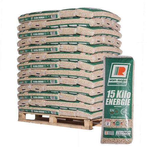 UK Premium wood pellets Van Roper – pallet 975kg (65 bags)