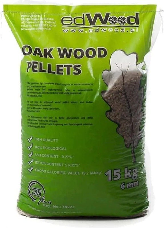 hardwoodpellets oak ENplusA1 – 975 kg (65 x 15 kg bags)