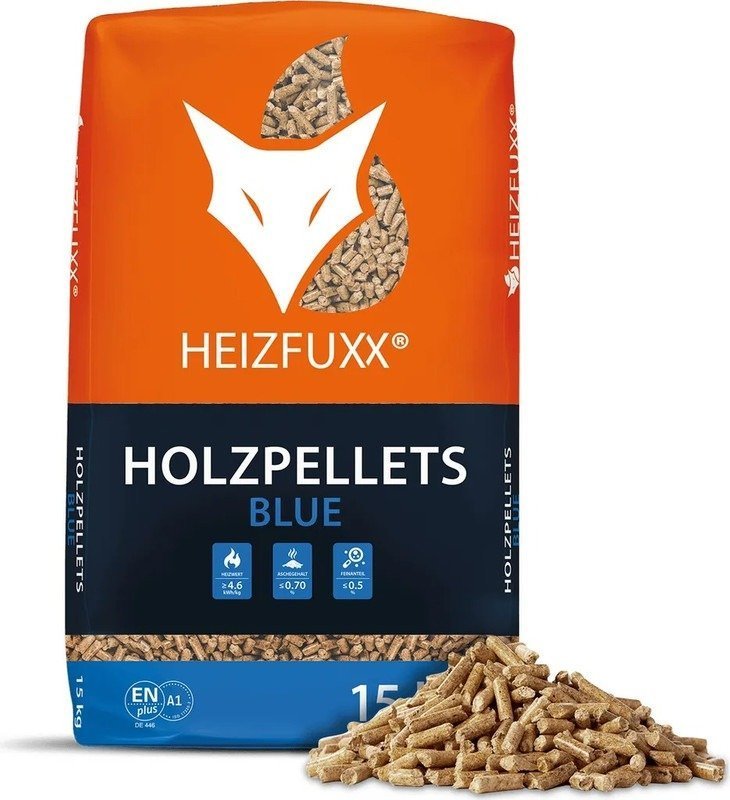 Heizfuxx wood pellets „Blue“ – 975 kg (65 x 15 kg bags)