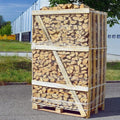 firewood birch 25 cm – 1,8 stacked cubic metre on a pallet, kiln-dried & ready to burn