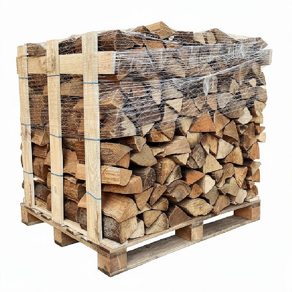 beech firewood 30 cm kiln-dried on a pallet