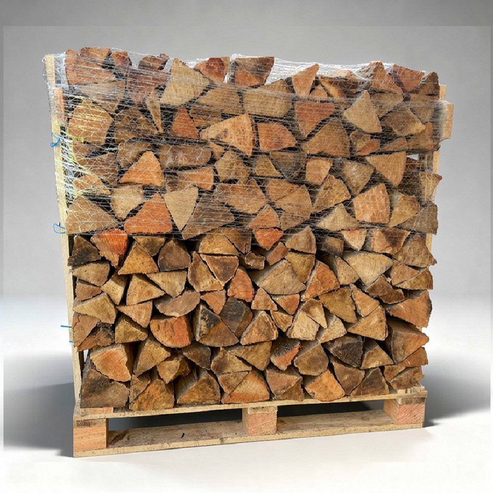 beech firewood 30 cm kiln-dried on a pallet