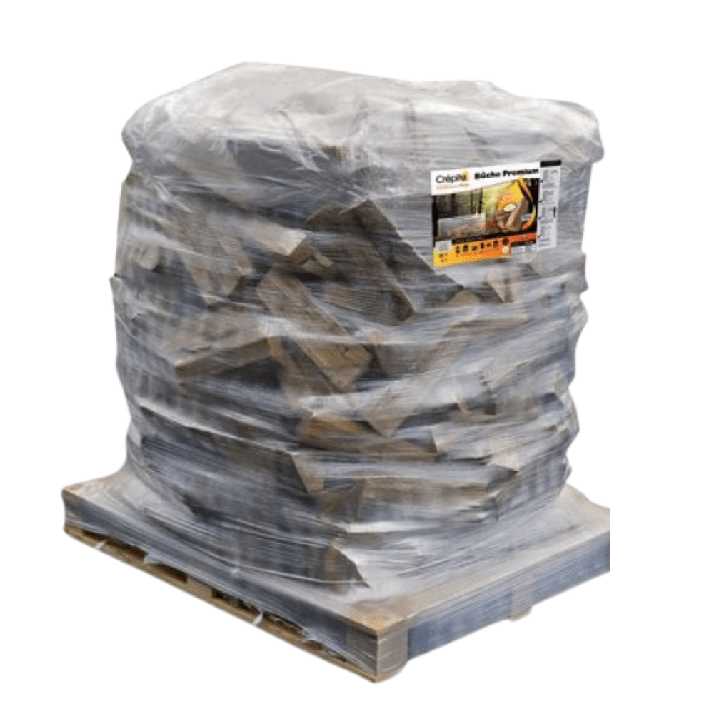 Premium firewood 30 cm 1,3 m3 dry gedämpft on a pallet
