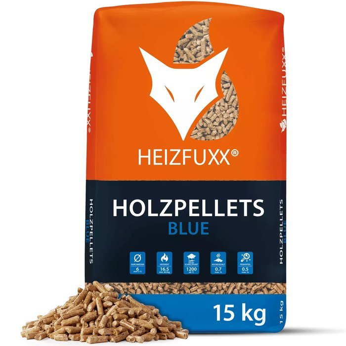 HEIZFUXX wood pellets Blue 6mm ENplusA1, 65 x 15kg pallet