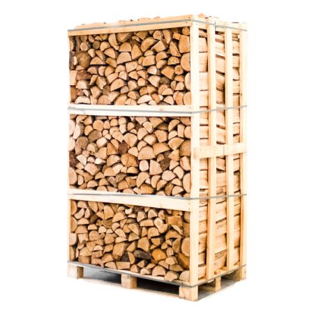 pallet of kiln-dried split oak firewood 25cm